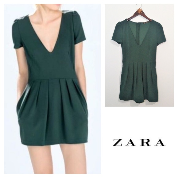 zara green playsuit